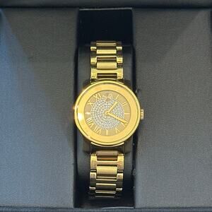 Movado BOLD Women's Stainless Steel Gold Tone Watch Roman Analog